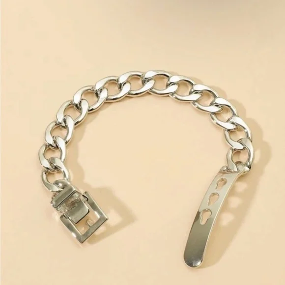 Silver Belt Chain Bracelet - Picture 2 of 2
